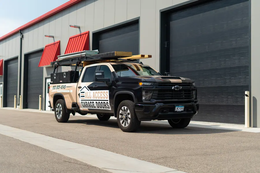 2024 Chevrolet Silverado, commercial wrap for All Access Garage Doors by Tint & Wrap MN in Prior Lake, MN, photo 1 of 9