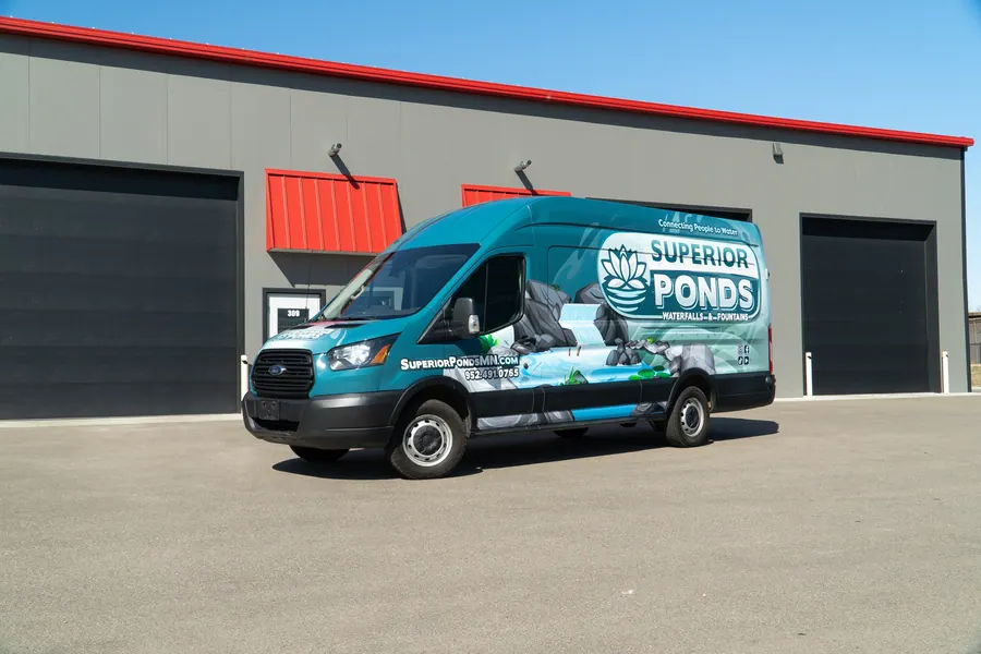 Ford Transit, commercial wrap for Superior Ponds by Tint & Wrap MN in Prior Lake, MN, photo 1 of 9