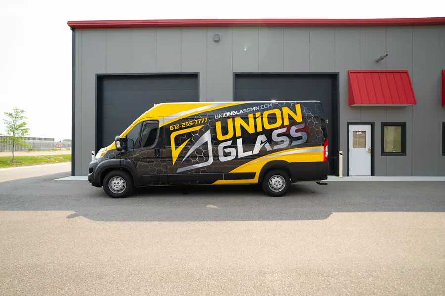 Ford Transit, commercial wrap for Union Glass by Tint & Wrap MN in Prior Lake, MN, photo 1 of 14