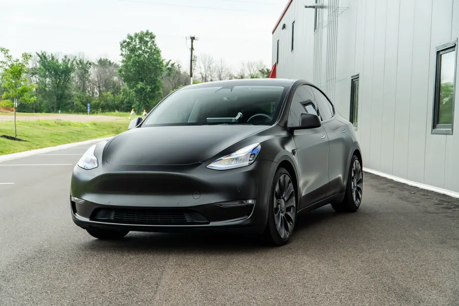 Tesla Model Y (black), color change wrap by Tint & Wrap MN in Prior Lake, MN, photo 1 of 27